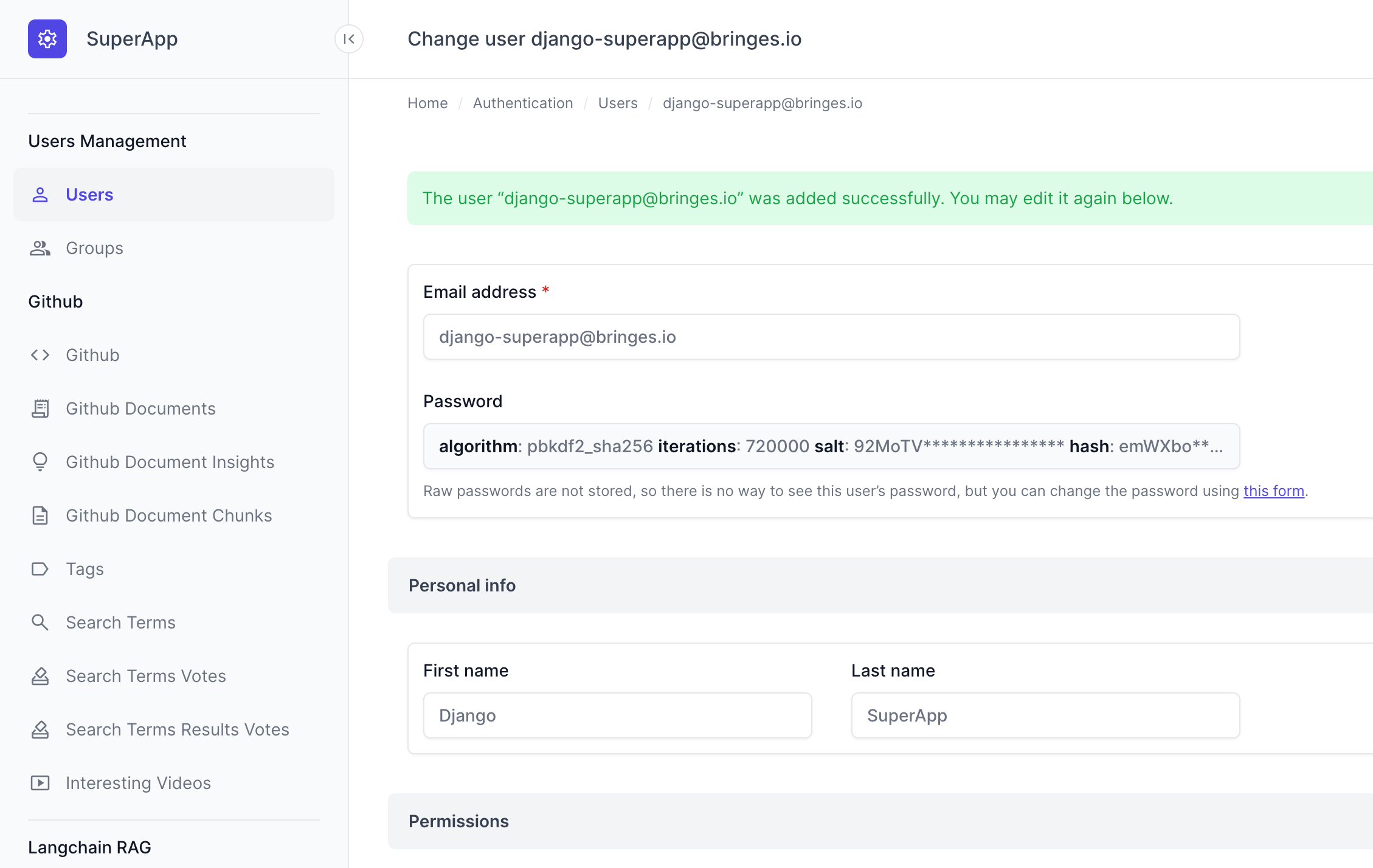 Authentication Screenshot